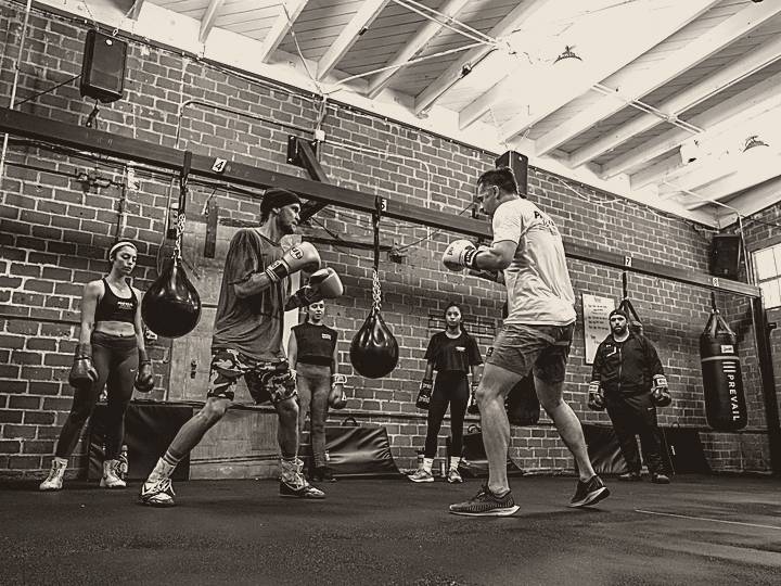 Trening boks v dvorani Kluba Center.