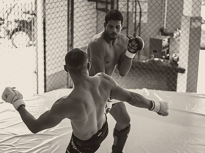 Trening MMA v dvorani Kluba Center.